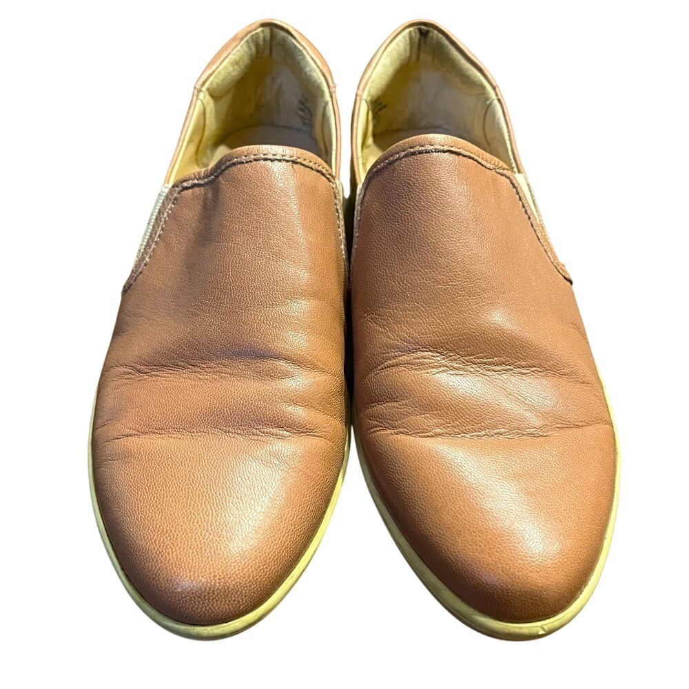 Nine West Flats Lildevil Leather Fashion Sneaker Loafers Tan Brown Women 7 - Picture 2 of 6